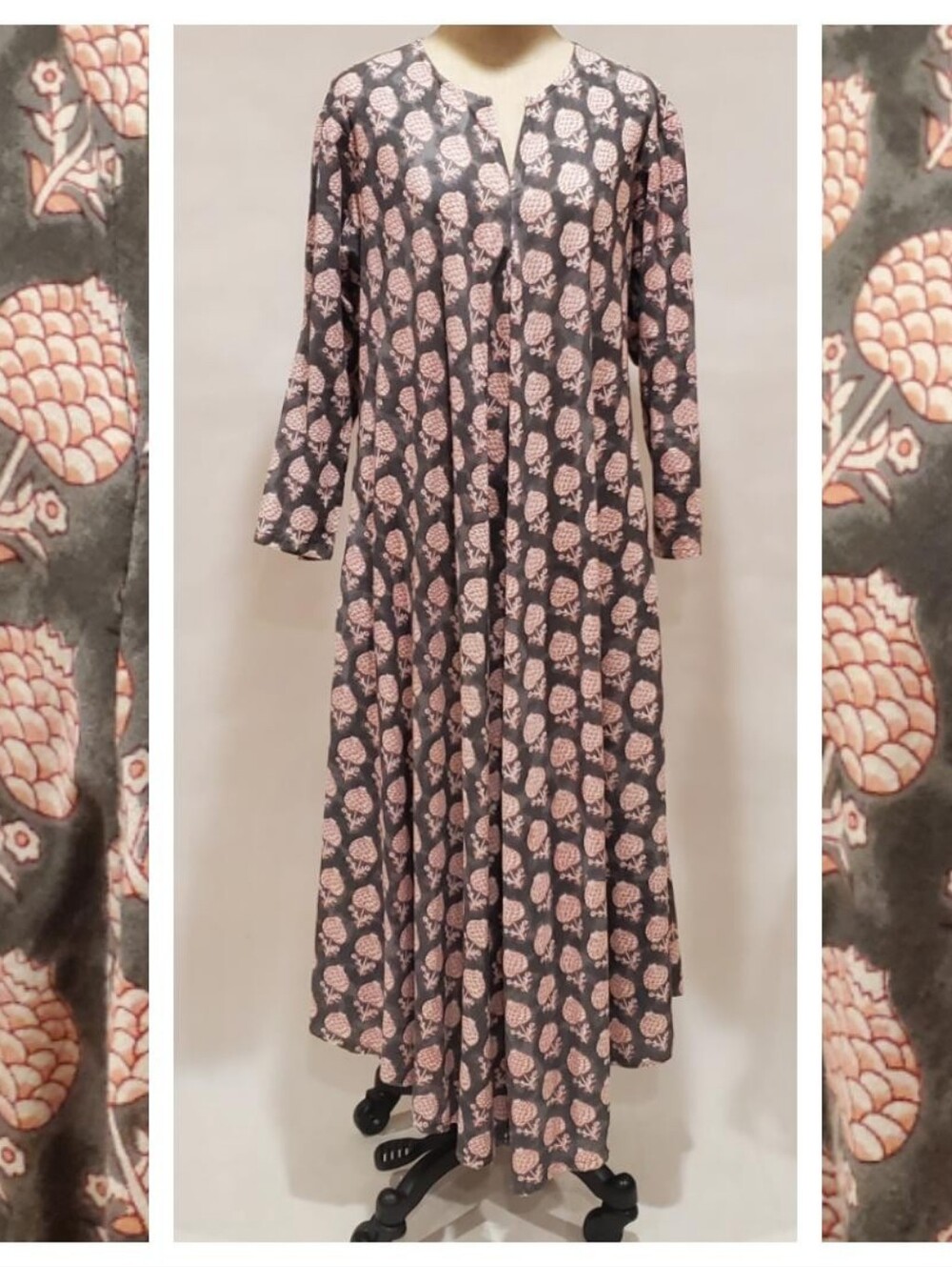 Dolma Maxi Cotton Blockprint Dress XL